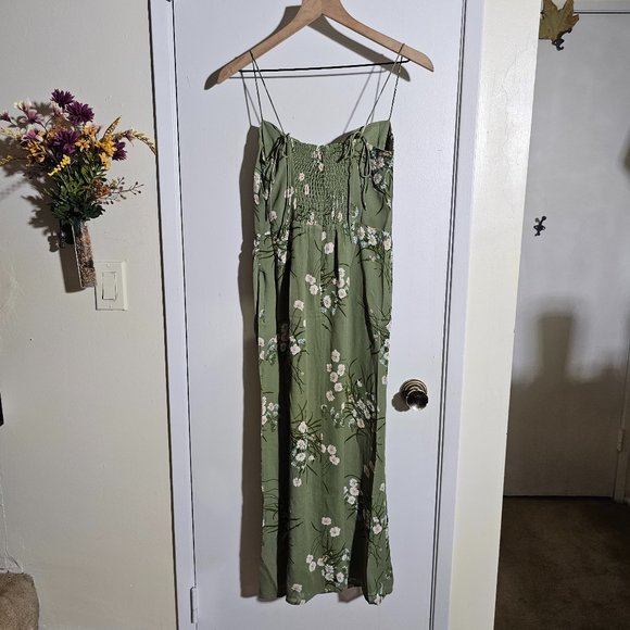 Reformation Green Floral Midi Dress - Picture 10 of 14